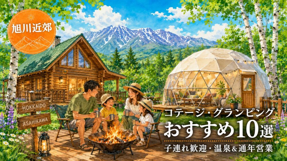 【2026年最新】旭川近郊のコテージ・グランピングおすすめ10選｜子連れ歓迎・温泉&通年営業の人気宿