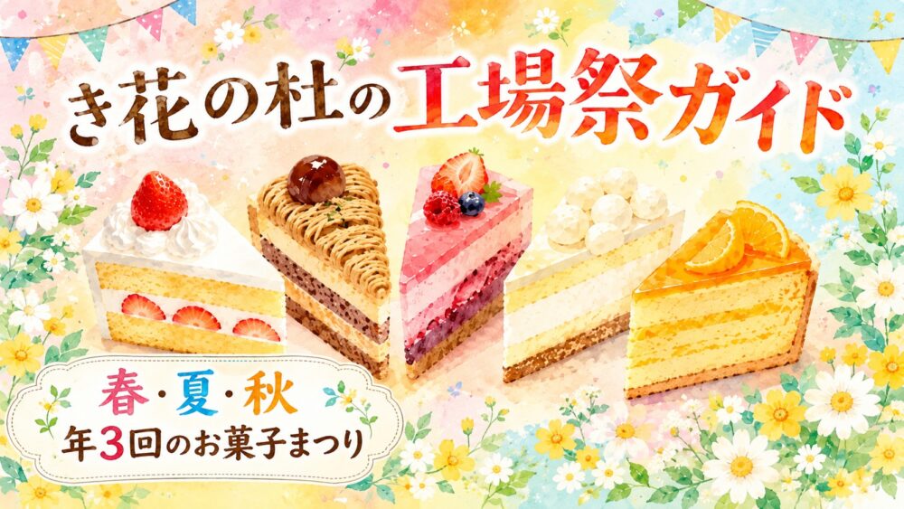 き花の杜の工場祭ガイド｜春・夏・秋 年3回の日程と限定スイーツ【壺屋総本店】